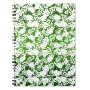 CADERNO ESPIRAL DEIXA O PADRÃO INOXIDÁVEL VERDE BRANCO