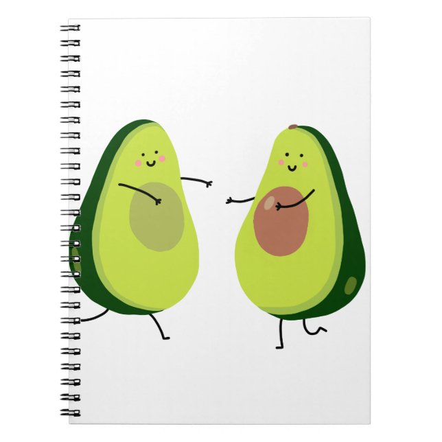 CADERNO ESPIRAL DEIXE E.U. AVOCUDDLE, DESIGN DO ABACATE (Frente)