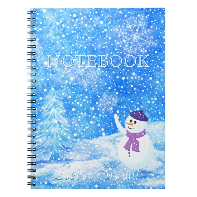 Caderno Espiral Deixe-o nevar no notebook (Frente)