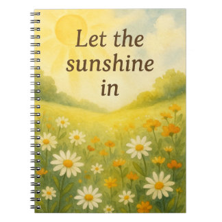 Caderno Espiral Deixe o notebook Sunshine In - Daisy FSpiral Photo