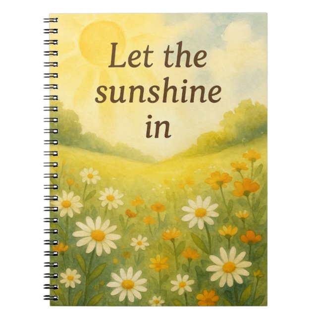 Caderno Espiral Deixe o notebook Sunshine In - Daisy FSpiral Photo (Frente)