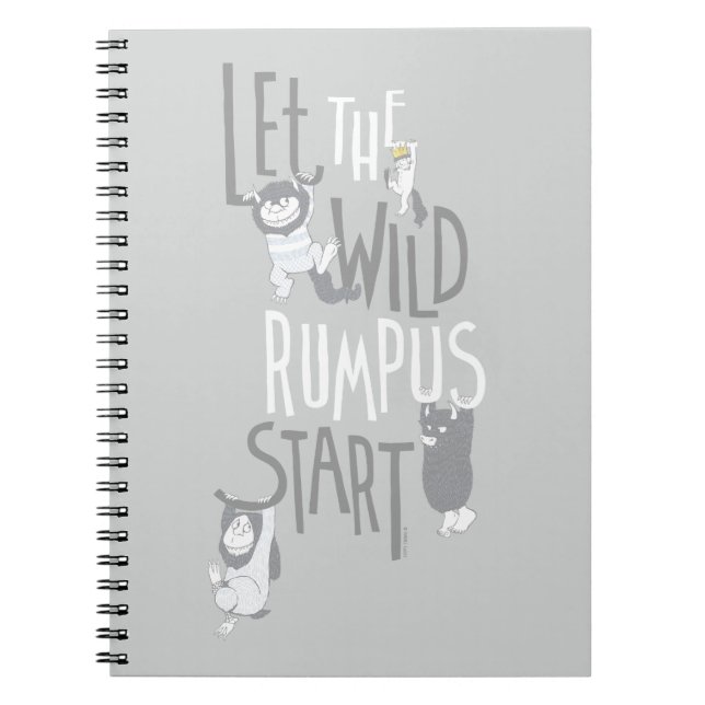 Caderno Espiral Deixe o Rumpus Selvagem Começar (Frente)