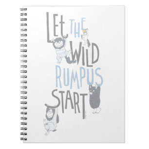Caderno Espiral Deixe o Rumpus Selvagem Começar - Azul