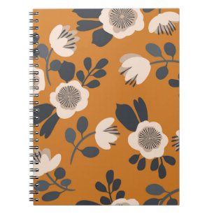 Caderno Espiral Delicar Padrão Floral Da Vintagem Botânica