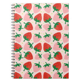 Caderno Espiral Delícias de Frutas  Rosa Suave