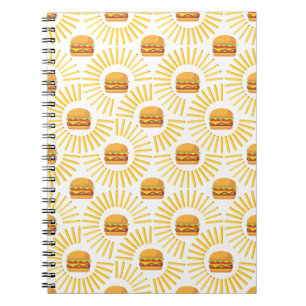 Caderno Espiral Delicioso hamburguer com batatas fritas