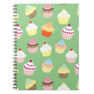 Caderno Espiral Deliciosos Cupcakes de aniversário decorados