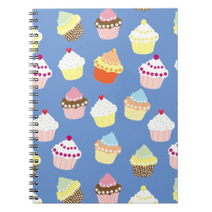 Caderno Espiral Deliciosos Cupcakes de aniversário decorados