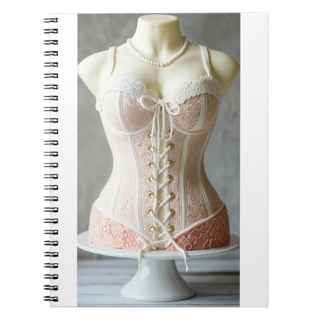 Caderno Espiral delicious bustier cake and sugar paste (Frente)