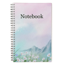 Caderno Espiral Deluxe Floral Montanha Pastel
