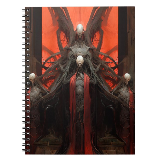Caderno Espiral Demon cria horror à fantasia escura (Frente)
