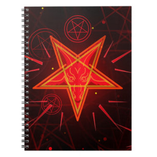 Caderno Espiral demônio neon
