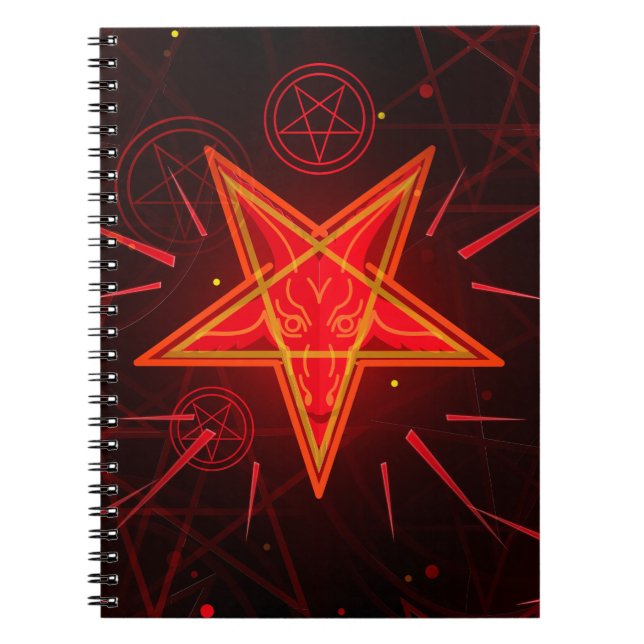 Caderno Espiral demônio neon (Frente)