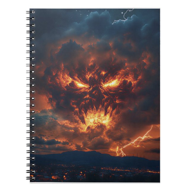 Caderno Espiral Demônio Tempestade Infernal (Frente)