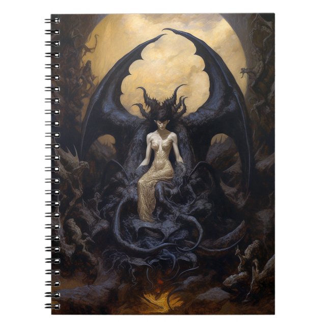 Caderno Espiral Demonstra Fantasia Gótico Arte Gótica (Frente)