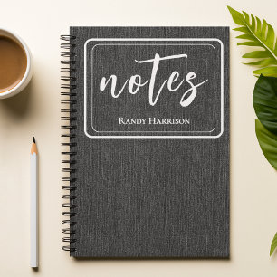 Caderno Espiral Denim Preto na Moda e Spiral Clássico Branco