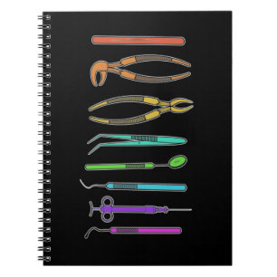 Caderno Espiral Dentista de ferramentas retrorreflectoras, dental