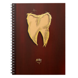 Caderno Espiral Dentista dentário do ouro Dentista Dental Assistan