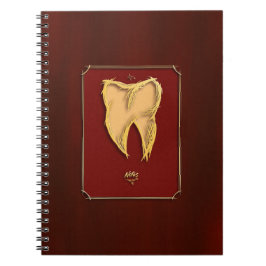 Caderno Espiral Dentista dentário do ouro Dentista Dental Assistan