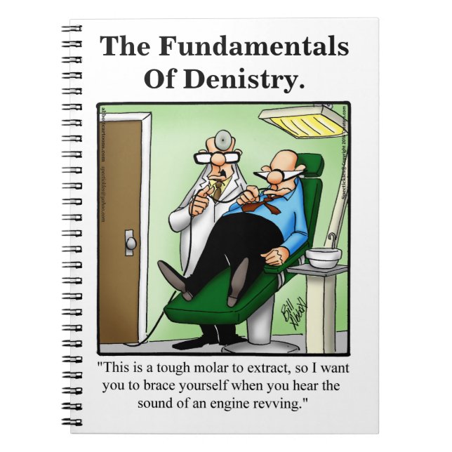 Caderno Espiral Dentista Humor Funny Notebook Gift (Frente)