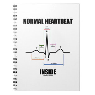 Caderno Espiral Dentro de batimento cardíaco normal ECG ECG Eletro