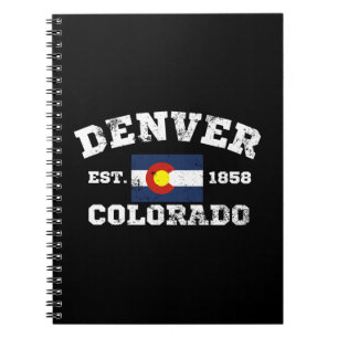 Caderno Espiral Denver Colorado Retro Vintage