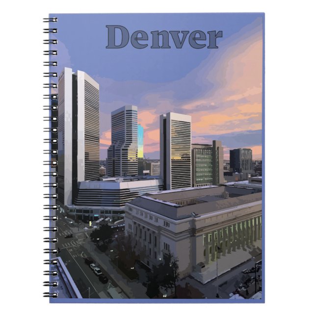 Caderno Espiral Denver Skyline (Frente)