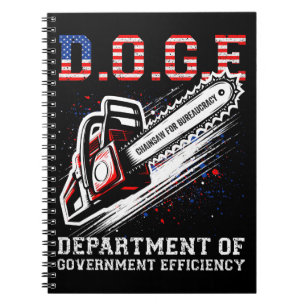 Caderno Espiral Departamento De Eficiência Do Governo DOGE