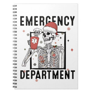 Caderno Espiral Departamento de Emergência Esqueleto Enfermagem Am