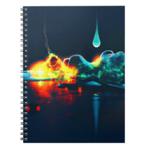 Caderno Espiral Depressão Líquida Brilhante