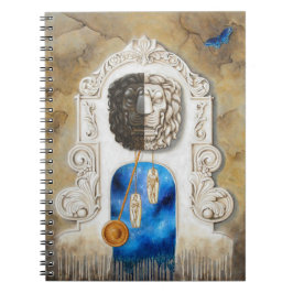 Caderno Espiral Der Löwe auf der Uhr