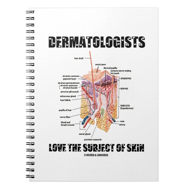 Caderno Espiral Dermatologistas Adoram O Tema Da Pele (Frente)
