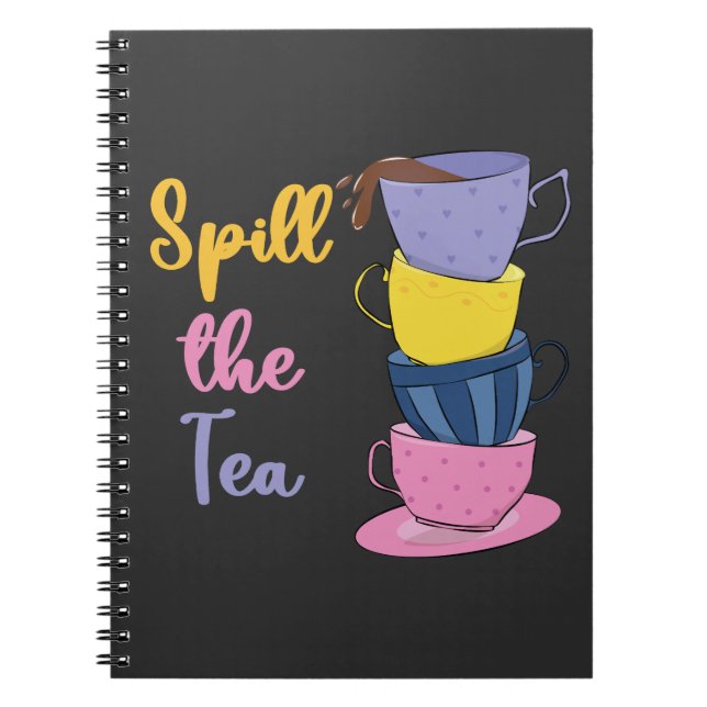 Caderno Espiral Derramar O Chá - Tea Drinker (Frente)