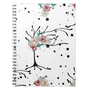 Caderno Espiral Derrame gráfico de padrão sem descontinuidades des