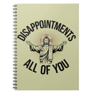 Caderno Espiral Desapontamentos Sarcástico Todos Vocês Cristãos