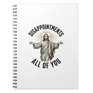 Caderno Espiral Desapontamentos Todos Vocês Camisa Religiosa Vinta