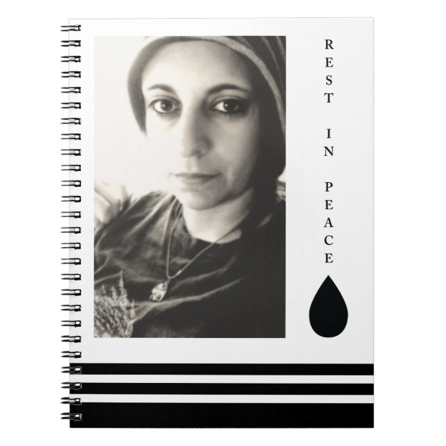 Caderno Espiral descansar em paz lágrima (Frente)