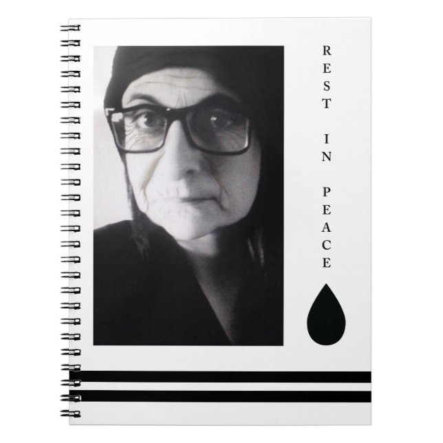 Caderno Espiral descansar em paz lágrima (Frente)