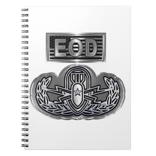 Caderno Espiral Descarte de Material Explosivo EOD  (Frente)
