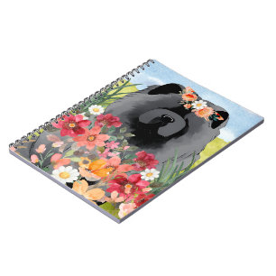 Caderno Espiral DESCONTO EM PRETO-LUZ - Cachorro Azul