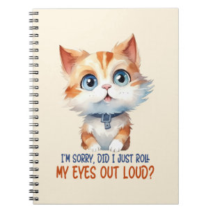 Caderno Espiral Desculpe, eu coloquei meus olhos em voz alta?