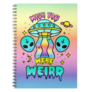 Caderno Espiral Desejo você era estranho - aliens