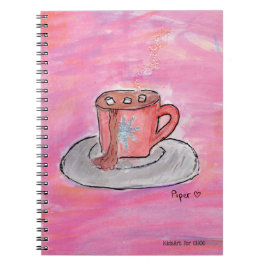 Caderno Espiral Desejos de CHOColate Quente - Arte Infantil para o
