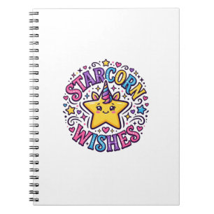 Caderno Espiral Desejos Unicórnio Starcorn Impressão Comercial Sob