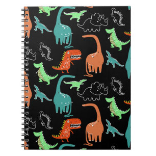 Caderno Espiral desenho animado brilhante desenhado à mão