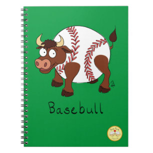 Caderno Espiral Desenho Animado de Beisebol Fofo para Crianças Tou