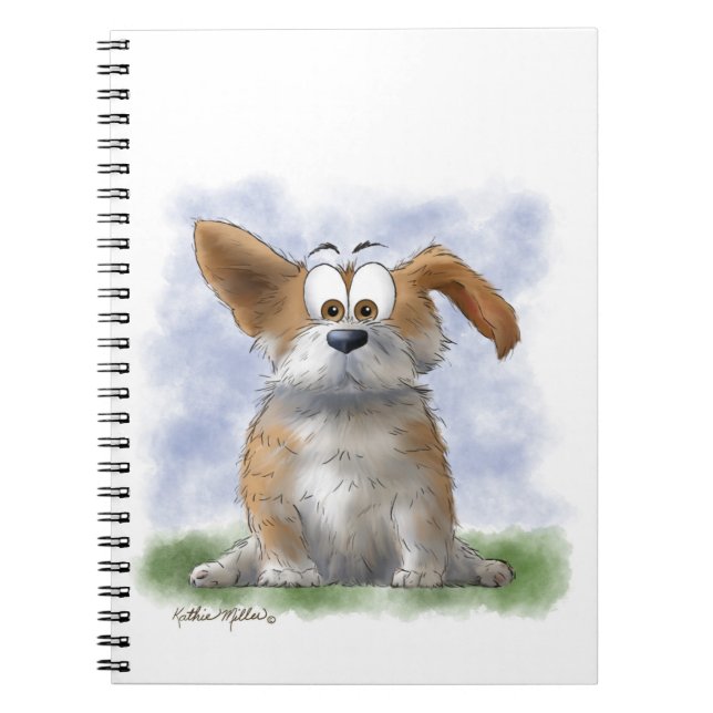 Caderno Espiral Desenho Animado de Corgi Fofo (Frente)