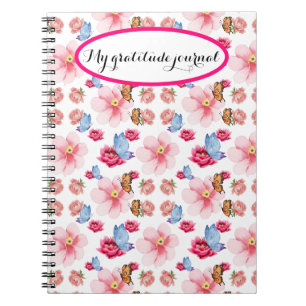Caderno Espiral Desenho Colorido de Flores Silvestres