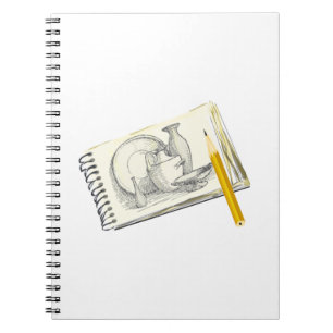Caderno Espiral Desenho da almofada de esboço