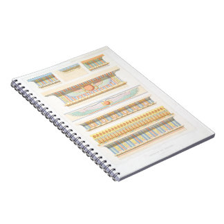 Caderno Espiral Desenho da Linha de Arte da Arquitetura Egípcia Vi